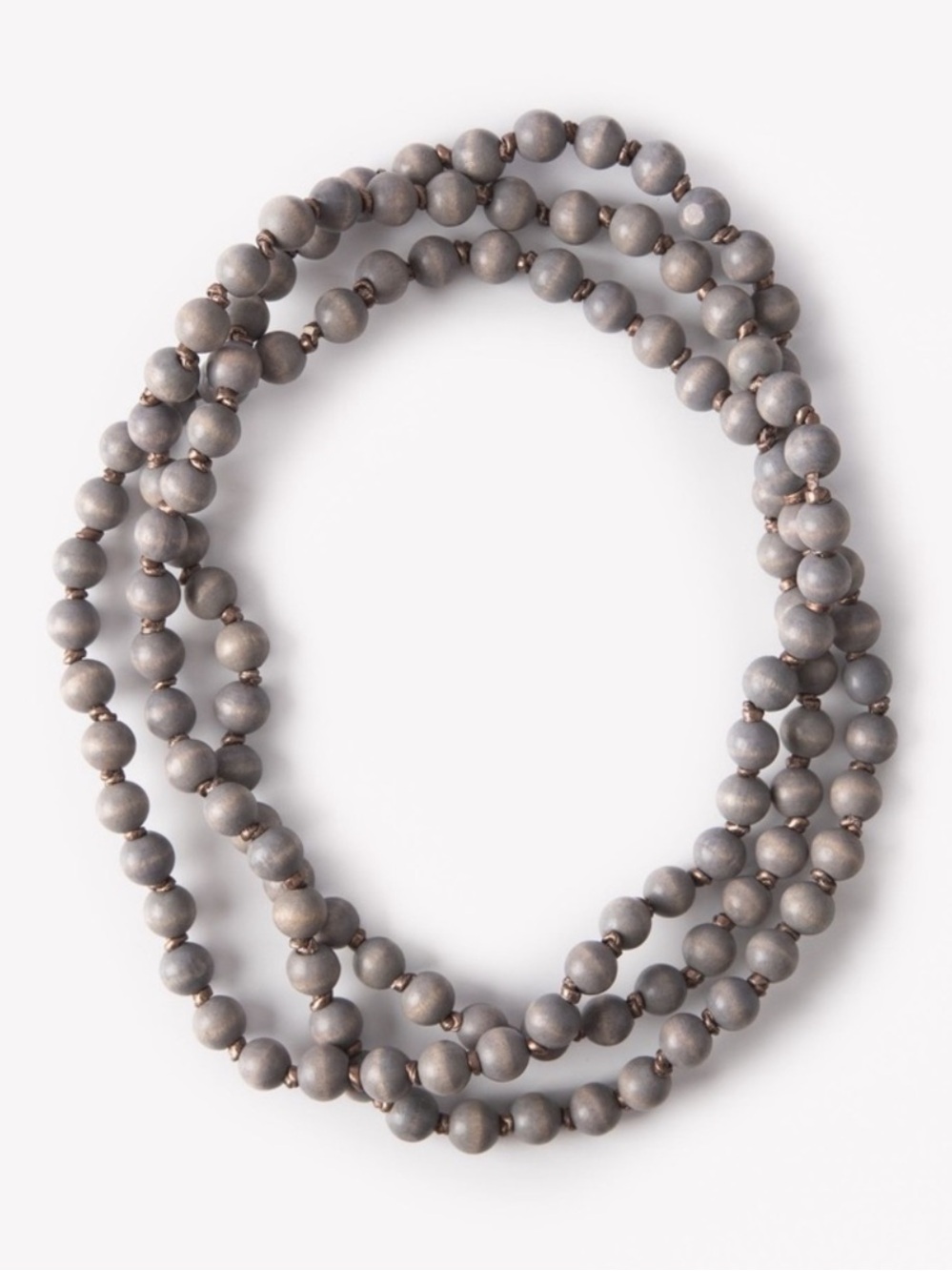 Plunder Yara Multi-Way Light GreyLong Beeded Necklace
